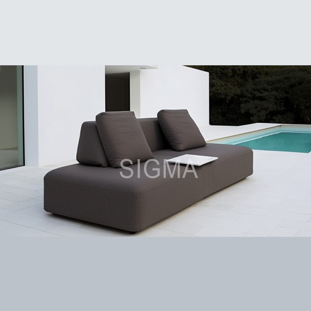 New design outdoor patio aluminum furniture all weather waterproof fabric garden sofa