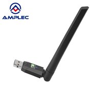 Adaptor Kombo 2-In-1 WiFi 5 AC650 + Adaptor USB BT PC Desktop Eksternal 2.4G/5GHz Jaringan Nirkabel Dual Band BT 5.3 Windows 10/11