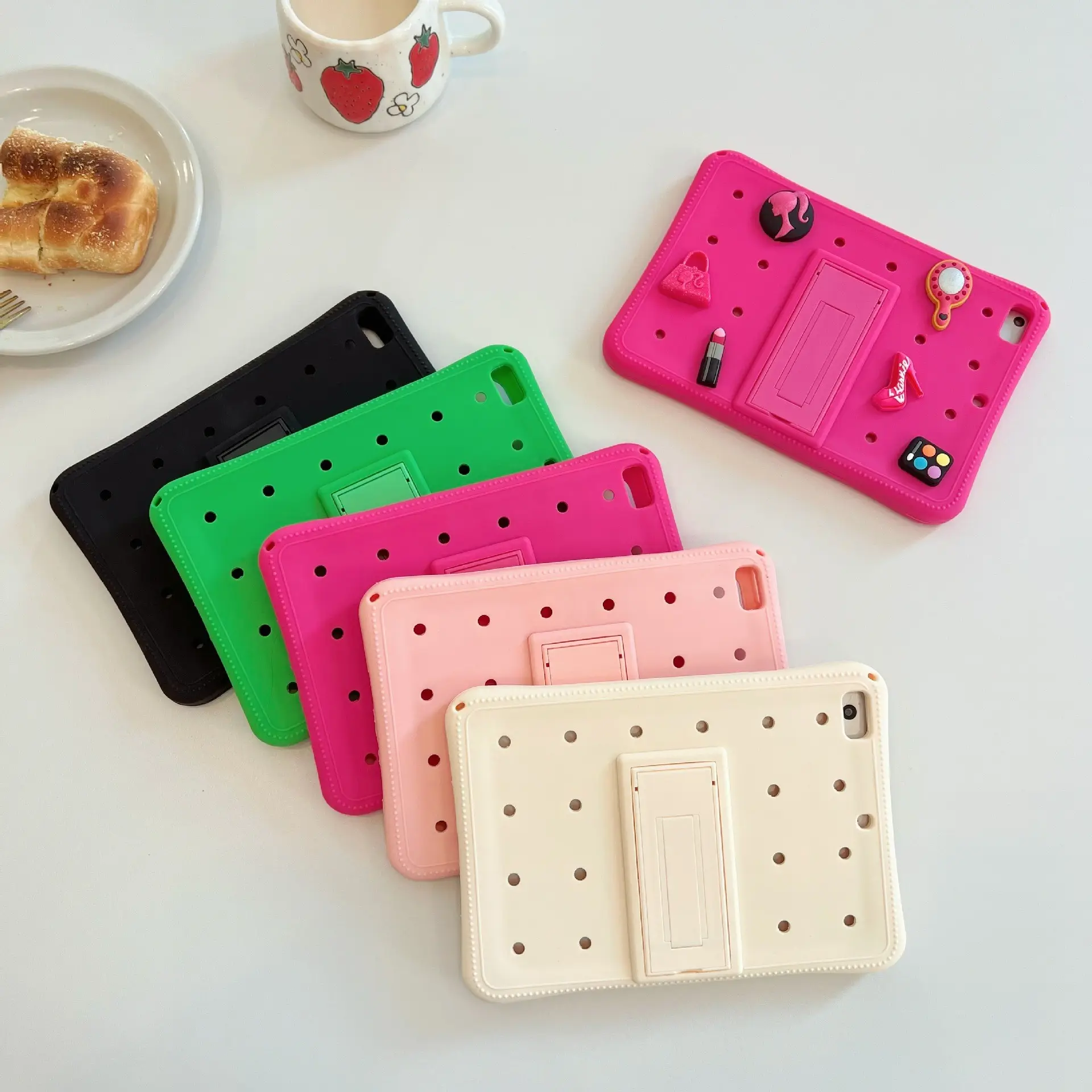 2023 Neue kunden spezifische Luxus-Smart-Abdeckung für Ipad Stoß feste Hülle für Ipad 10. Generation Case Croc Charm