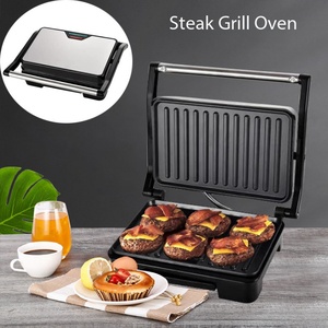 Máquina para hacer sándwiches, parrilla eléctrica para bistecs, máquina para hacer panini, sartén antiadherente de acero inoxidable para el hogar, 850W, máquina para desayunos y barbacoa - Product Image 4