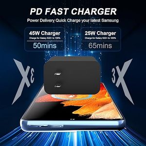 Cargador de pared tipo <span class=keywords><strong>C</strong></span> PD de 45 W carga súper rápida <span class=keywords><strong>USB</strong></span> <span class=keywords><strong>C</strong></span> para Samsung para Galaxy S23 S22 eléctrico con 45 vatios 3,0 almacén de EE. UU. - Product Image 5