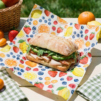 Feuilles de papier alimentaire personnalisées, imperméables et résistantes à la graisse, pour l'emballage des aliments, jetables, pour hamburgers, en-cas, pain et chocolat