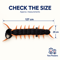 Costume de chat centipède d'Halloween noir et orange en peluche pour enfant avec capuche pour fêtes cosplay et accessoires photo en extérieur