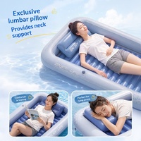 Lit flottant gonflable en PVC d'été, renforcé avec appui-tête, bateau flottant, flotteur de dérive de sauvetage, gros stock disp
