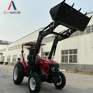 China 25hp EPA lawn mower 4x4 small tractor with front end loader