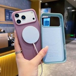 Custodia magnetica TPU <span class=keywords><strong>originale</strong></span> in Silicone per <span class=keywords><strong>iPhone</strong></span> 17 Air 16 15 14 13 12 11 Pro Max Plus <span class=keywords><strong>Cover</strong></span> morbida ricarica Wireless <span class=keywords><strong>originale</strong></span> - Product Image 3