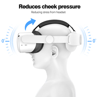 Headband Pengganti Ergonomis yang Dapat Disesuaikan, Laris untuk Headset Virtual Reality, Cocok untuk Oculus/Meta Quest 2