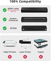 Untuk Phomemo M08F Printer tato termal Printer kompak Mini Portabel A4 & huruf 8.5 ''x 11'' ukuran ponsel kompatibel dalam stok