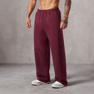 Pantalones Deportivos Casuales de Estilo Americano para Hombre, Cintura Media, Corduroy Grueso, Bordado Deportivo, Absorción de Humedad, Corte Recto - Product Image 3