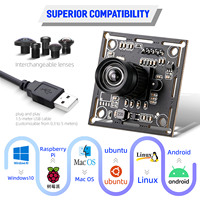 Module de caméra USB AR0230 1080P HDR 105dB avec capteur CMOS MJPG/H.264, objectif 3,6 mm 90 degrés sans distorsion pour Android Raspberry Pi