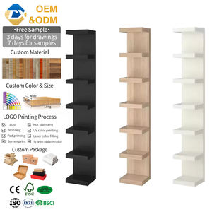 Étagère à livres intégrée au sol au design moderne, gain de place, bibliothèque verticale en bois, s'appuie au mur, étagère à livres <span class=keywords><strong>invisible</strong></span> - Product Image 1