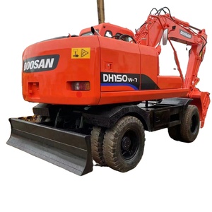 Offre Spéciale : Excavatrice sur pneus d'occasion Doosan DH150W-7, modèle 2022, moteur d'occasion, poids opérationnel de 15 tonnes, capacité de la benne de 0,32 m³, 0-2000. - Product Image 1