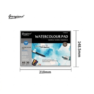 Bloc de papier <span class=keywords><strong>aquarelle</strong></span> Giorgione G-WB30-A5 A5, expédition immédiate, personnalisation possible, vente en gros, papier <span class=keywords><strong>à</strong></span> <span class=keywords><strong>dessin</strong></span> artistique - Product Image 1