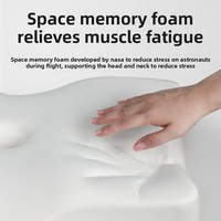 Oreiller de Soin Cervical en Mousse à Mémoire de Forme à Rebond Lent, Forme Papillon, Idéal pour Dormir sur le Côté, Utilisation en Dortoir Étudiant