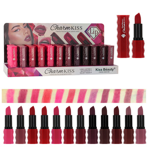 ชุดลิปสติกเนื้อแมทท์สีสวยทันสมัย Kiss Beauty Fashion  รับผลิตแบรนด์ส่วนตัว พร้อมโลโก้ ติดทนนาน กันน้ำ เนื้อกำมะหยี่ - Product Image 3