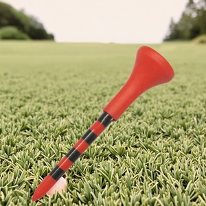 Tees de golf personnalisables HYT-17 durables de 70 mm avec manchon en plastique double couche et support de balle en plastique souple, tees de golf préfabriqués - Product Image 3