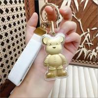 Porte-clés Ours Plaqué Or Tendance, Breloque de Sac Poupée Dessin Animé, Accessoires de Téléphone Portable en Gros - Vente Chaude