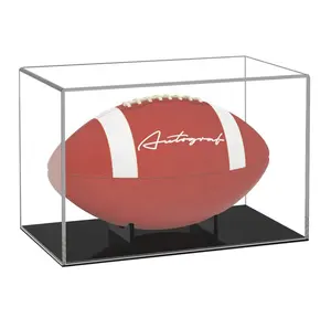 Rõ Ràng Trong Suốt Acrylic Box Bóng Đá Hiển Thị Trường Hợp Rugby Soccer Ball Chủ