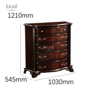 Commode à tiroirs de style régence avec façade cintrée |   Commode classique française en acajou de luxe - EKAR FURNITURE