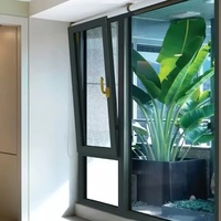 Ventanas Corredizas de Aluminio con Rotura de Puente Térmico, Doble Acristalamiento, Apertura Fija, para Cocina, con Aislamiento Térmico y Anticorrosión