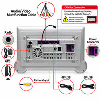 Head Unit Android Universal 10.1 Inch, Radio Mobil Dual Knob, Carplay, 4G WiFi, GPS, DSP, Layar Sentuh HD, Multimedia Player, OEM ODM