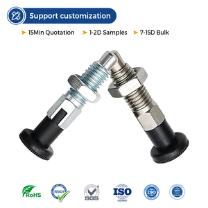 <span class=keywords><strong>Goupille</strong></span> <span class=keywords><strong>d</strong></span>'indexation à bouton-poussoir M6 M8 M10 M12 M16, <span class=keywords><strong>goupille</strong></span> de butée filetée <span class=keywords><strong>autobloquante</strong></span> en acier inoxydable zingué bleu - Product Image 2