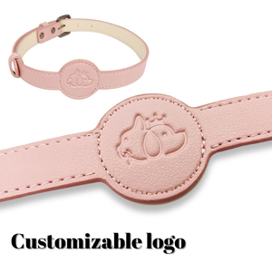 PU ajustable perro aire etiqueta titular <span class=keywords><strong>Collar</strong></span> cuero mascota <span class=keywords><strong>Collar</strong></span> con AirTag titular - Product Image 5