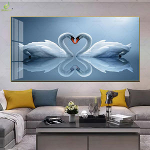 Quadro Decorativo Moderno con Cigno e Cuore, Stampe su Tela di Animali, Poster di Cigni per <span class=keywords><strong>Camera</strong></span> <span class=keywords><strong>da</strong></span> <span class=keywords><strong>Letto</strong></span> - Product Image 3