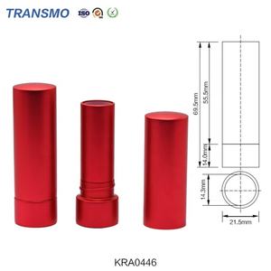 Emballage de tube de rouge à lèvres rechargeable à étiquette privée, tube rond en aluminium pour rouge à lèvres, baume à lèvres, tube de rouge à lèvres en métal - Product Image 2