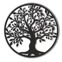 Décoration murale en métal « Arbre de vie » – Art mural rustique en fer ajouré pour mariage et intérieur