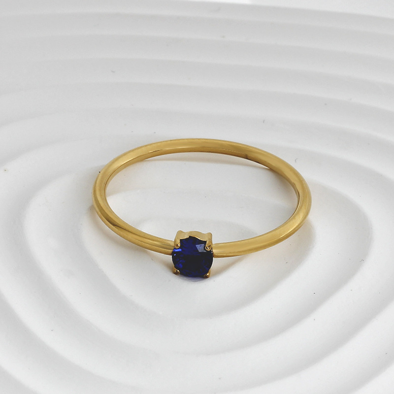 R0001-4 griffe ronde/bleu saphir