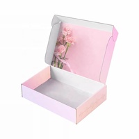 Meilleure Vente Usine OEM Boîte d'Expédition en Carton Ondulé Rose Imprimée avec Logo Personnalisé