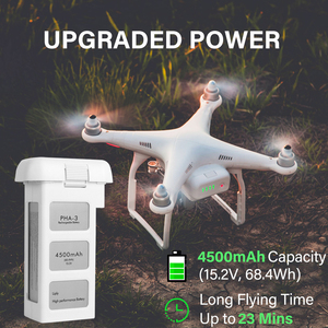 Batería de Repuesto para <span class=keywords><strong>DJI</strong></span> <span class=keywords><strong>Phantom</strong></span> 3 Pro, Professional, Advanced, Standard, <span class=keywords><strong>SE</strong></span>, 15.2V 4500mAh 68W, Batería de Vuelo Li-Po para Dron <span class=keywords><strong>DJI</strong></span> - Product Image 5