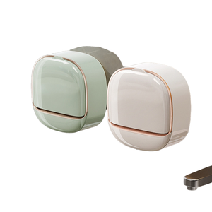 모던 카툰 벽걸이형 비누 받침대 홀더 창의적인 배수형 플라스틱 욕실 비누 케이스 수납 선반 클리닝 도구 - Product Image 1