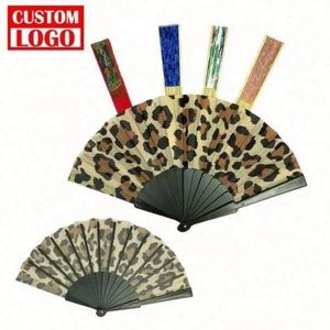 Factory Price Customized Design <b>Large</b> Size Folding Hand Fan <b>Plastic</b> Nylon Foldable Hand Fan Custom Printed Bamboo Folding Hand - Product Image 3