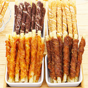 כלב הסיטונאי חטיפים בשר טהור זהב אחזור אימון פרס עוף ברווז רצועות בשר עוף ברווז מזון לחיות מחמד - Product Image 3