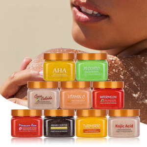 Оптовая продажа, 610 г, Органический Уход за кожей тела, витамин С, авокадо, черника, арбуза, куркума, отшелушивающий скраб с сахаром Ши - Product Image 6