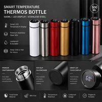 Bouteille d'eau intelligente XD184 avec affichage LED de la température, thermos en acier inoxydable, gourde isotherme personnalisée avec logo