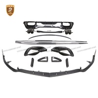 Kit carrosserie en fibre de carbone sèche pour Mercedes SL63 AMG SL43 R232 23-25 : Lame de pare-chocs avant, jupes latérales, diffuseur arrière, embouts d'échappement