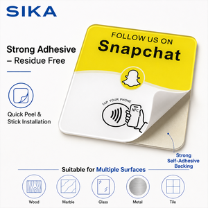 SIKA – Support d'affichage pour cartes d'accès, de membre et de visiteurs, avec puce NFC NTAG213 13,56 MHz en acrylique, idéal pour hôtels – Nouveauté très demandée - Product Image 4