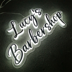 Enseignes <span class=keywords><strong>de</strong></span> lettrage à éclairage latéral en acrylique Décorations LED suspendues d'intérieur Lettres publicitaires Signalisation lumineuse en acrylique 3d - Product Image 6