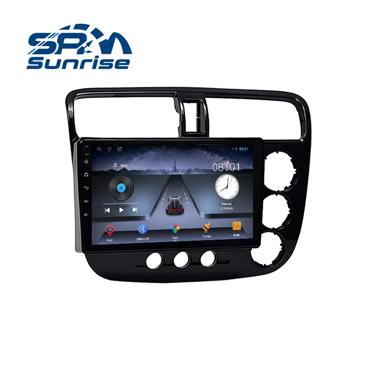 Lettore multimediale dvd per auto Touch screen per Honda 2005 Civic black 9 pollici android 11 supporto can-bus