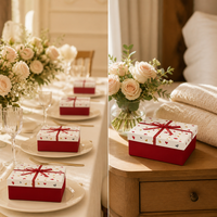 Boîte cadeau pour mariage, « L'amour est éternel », avec ruban, couvercle et base rigides, emballage personnalisé, logo privé, demande en mariage pour demoiselle d'honneur