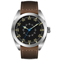 Commercio all'ingrosso 316L cassa in acciaio inox e cinturino in pelle italiana marca i tuoi orologi da uomo al quarzo top brand U2660