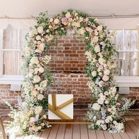 Arche de mariage support en métal blanc doré cadre toile de fond décor arche ballon support arche décor de mariage