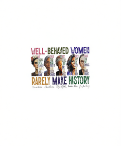 Maglietta Comfort Colors con icone femministe da donna, T-shirt casual con stampa 'Well Behaved Women Make History' in jersey di cotone 100%. - Product Image 1