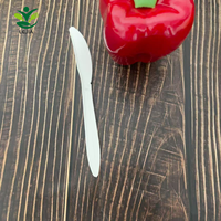 Haute qualité 6 pouces couteau biodégradable jetable fécule de maïs couverts fécule de maïs vaisselle pour les fêtes et événements