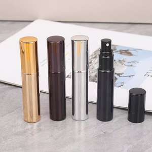 Grosir 10ml emas dan perak hitam parfum semprot botol kaca kosmetik cair <span class=keywords><strong>Nebulizer</strong></span> wadah Mini sampel botol parfum - Product Image 2