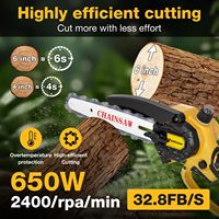Gergaji Rantai Listrik Mini untuk Baterai De-walt 20V, Gergaji Rantai Pemangkas Bertenaga Baterai 2-IN-1, Gergaji Rantai Genggam Bertenaga Baterai