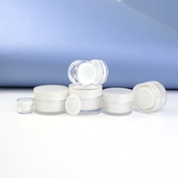 Pot en plastique pour crème cosmétique à double paroi avec couvercles Pot d'emballage pour crème pour le visage